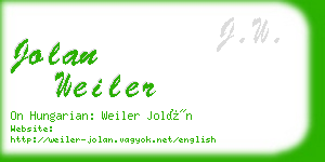 jolan weiler business card